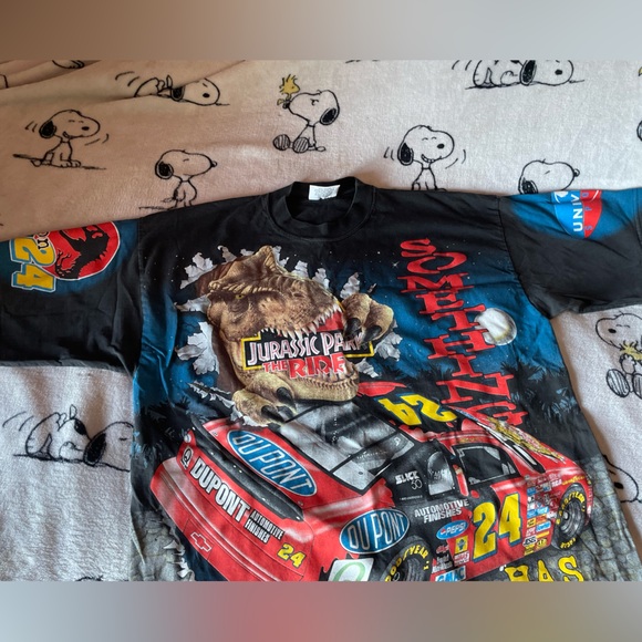 1997 Jurassic Park Jeff Gordon T-Shirt Nascar Universal Studios XL Men’s Vintage - Picture 3 of 5